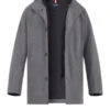 HECHTER PARIS, Jacke, Wolle Wattiert, Dunkelgrau Meliert -Herrenausstatter Geschaft 451070 norm