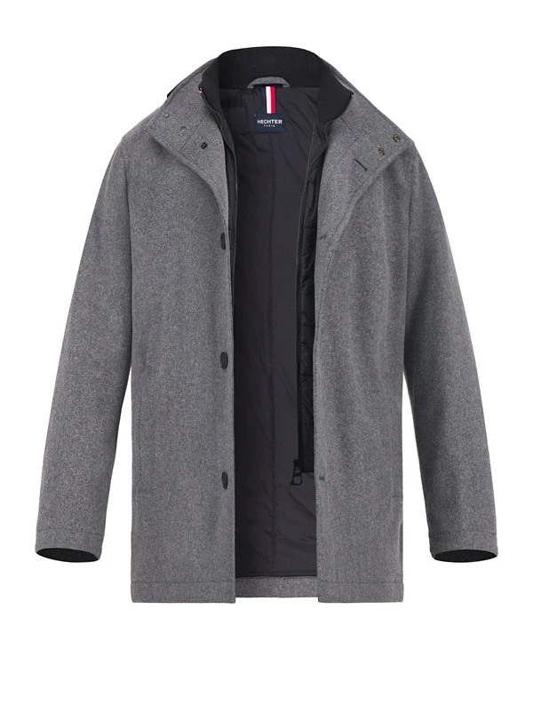 HECHTER PARIS, Jacke, Wolle Wattiert, Dunkelgrau Meliert 3 HECHTER PARIS, Jacke, Wolle Wattiert, Dunkelgrau Meliert