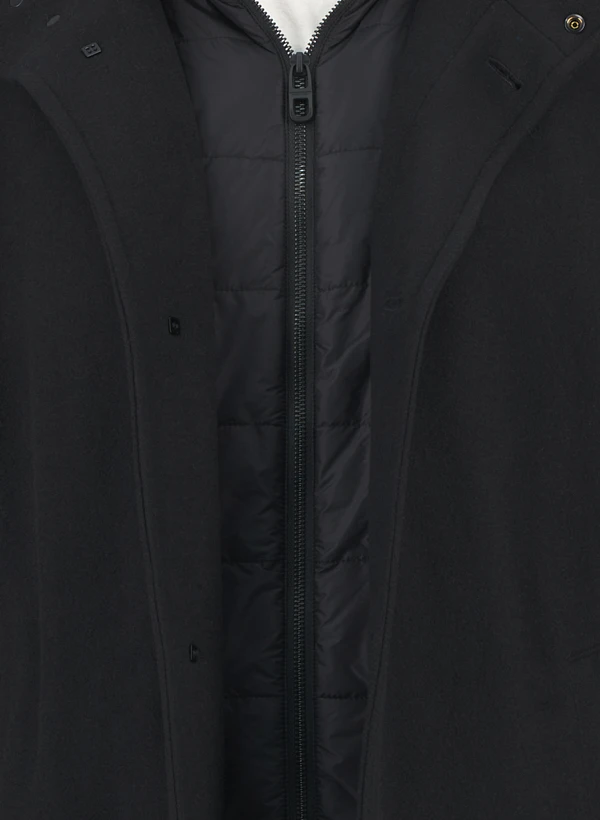 HECHTER PARIS, Jacke, Wolle Wattiert, Schwarz 6 HECHTER PARIS, Jacke, Wolle Wattiert, Schwarz – Bild 4