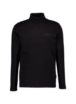 HECHTER PARIS, Rollkragenshirt, Baumwolle, Schwarz