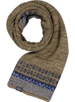 N.Z.A., Schal, Baumwolle, Grün Gemustert