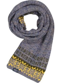 N.Z.A., Schal, Baumwolle, Blau Gemustert