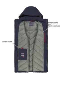 N.Z.A., Parka, Mikrofaser Wasserabweisend, Navy -Herrenausstatter Geschaft 451161 norm3