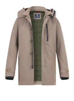 N.Z.A., Parka, Mikrofaser Wasserabweisend, Beige