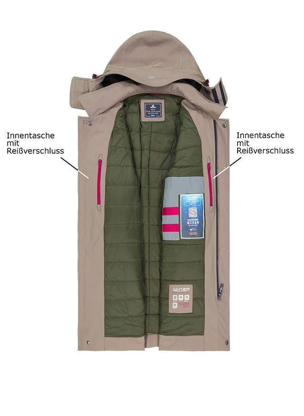 N.Z.A., Parka, Mikrofaser Wasserabweisend, Beige 5 N.Z.A., Parka, Mikrofaser Wasserabweisend, Beige – Bild 3