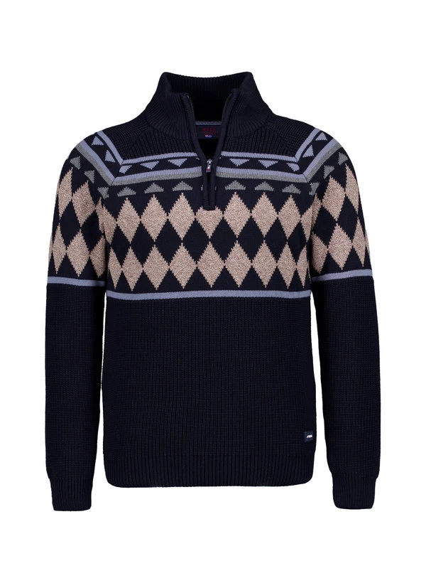 N.Z.A., Troyer, Baumwolle, Navy-beige Gemustert 3 N.Z.A., Troyer, Baumwolle, Navy-beige Gemustert