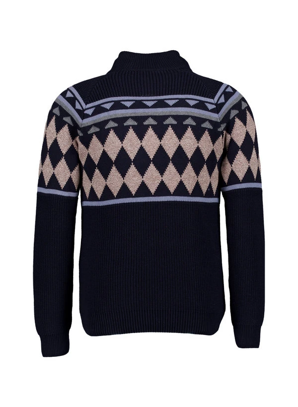 N.Z.A., Troyer, Baumwolle, Navy-beige Gemustert 5 N.Z.A., Troyer, Baumwolle, Navy-beige Gemustert – Bild 3