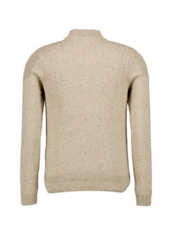 N.Z.A., Stehkragenpullover, Baumwolle, Beige Meliert -Herrenausstatter Geschaft 451202 norm2