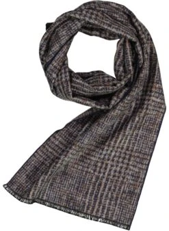 HECHTER PARIS, Schal, Viskose, Cognac Kariert