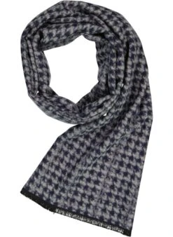 HECHTER PARIS, Schal, Viskose, Navy Gemustert