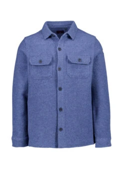 N.Z.A., Overshirt, Wollfilz, Blau Meliert