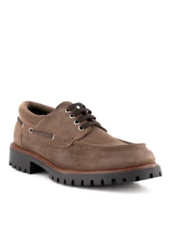 Prime Shoes, Bootsschuhe Kyoto, Velousleder Geölt, Tabak