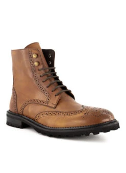 Prime Shoes, Schnürboots PF 018, Leder, Cognac