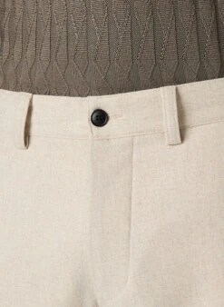 BOSS Orange, Chino, Wolle, Beige Meliert -Herrenausstatter Geschaft 451484 norm3