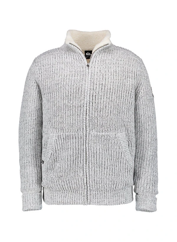 Quiksilver, Strickjacke, Teddyfutter, Grau-ecru Meliert 3 Quiksilver, Strickjacke, Teddyfutter, Grau-ecru Meliert