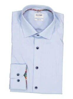 OLYMP, Hemd, Body Fit, Baumwoll-Stretch, Extra Langer Arm, Bleu