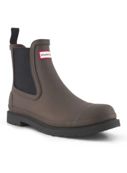 HUNTER, Chelsea Boots Commando, Naturkautschuk, Chocolate