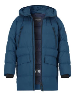 Marc O'Polo, Daunenparka, Mikrofaser Wasserabweisend, Blau