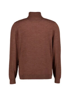 OLYMP, Rollkragenpullover, Merinowolle Extrafein, Braun Meliert 7 OLYMP, Rollkragenpullover, Merinowolle Extrafein, Braun Meliert -Herrenausstatter Geschaft 451602 norm2