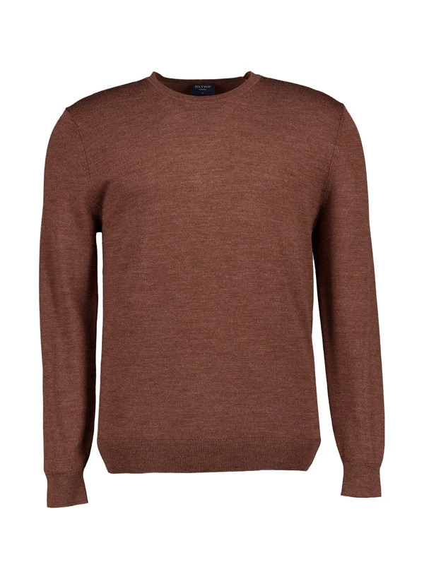 OLYMP, Pullover, Merinowolle Extrafein, Braun Meliert 3 OLYMP, Pullover, Merinowolle Extrafein, Braun Meliert