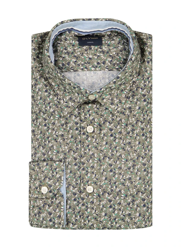 OLYMP, Hemd, Regular Fit, Baumwolle, Oliv 3 OLYMP, Hemd, Regular Fit, Baumwolle, Oliv