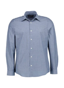 Marc O'Polo, Hemd, Shaped Fit, Bio Baumwolle, Blau-weiß Gestreift