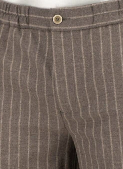 Alberto, Hose Luis, Wide Fit, Flanell, Braun Gestreift -Herrenausstatter Geschaft 451622 norm4