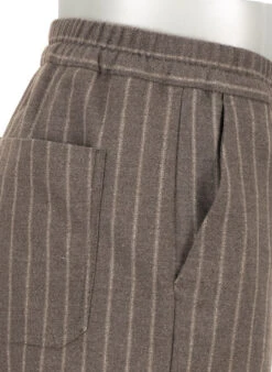 Alberto, Hose Luis, Wide Fit, Flanell, Braun Gestreift -Herrenausstatter Geschaft 451622 norm5