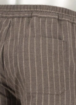 Alberto, Hose Luis, Wide Fit, Flanell, Braun Gestreift -Herrenausstatter Geschaft 451622 norm6