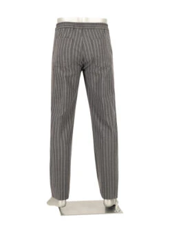 Alberto, Hose Luis, Wide Fit, Flanell, Grau Gestreift 10 Alberto, Hose Luis, Wide Fit, Flanell, Grau Gestreift -Herrenausstatter Geschaft 451623 norm3