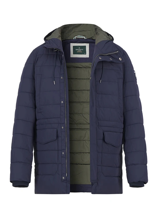 HACKETT, Steppparka, Mikrofaser Wasserabweisend, Navy 3 HACKETT, Steppparka, Mikrofaser Wasserabweisend, Navy