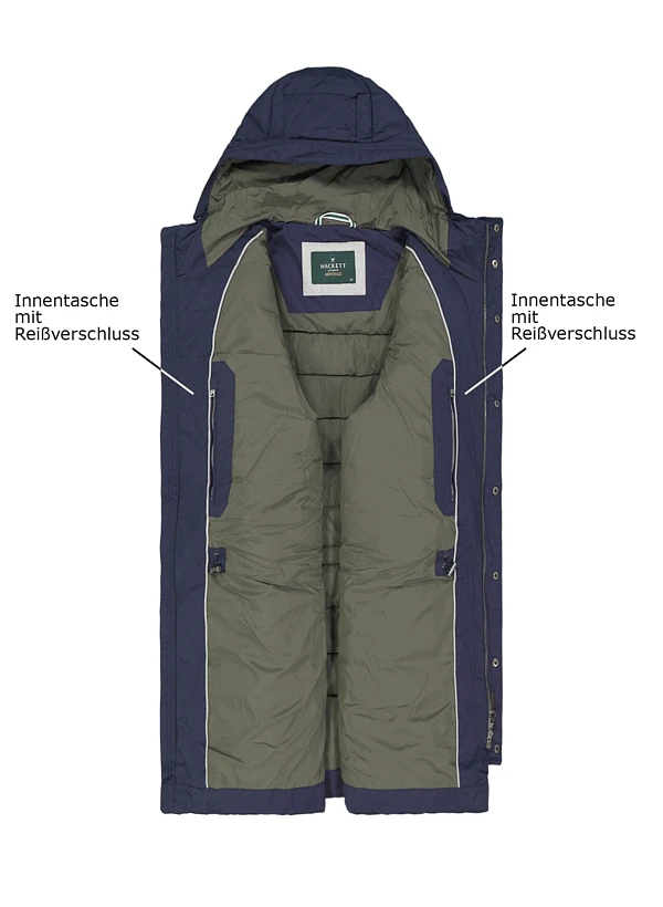 HACKETT, Steppparka, Mikrofaser Wasserabweisend, Navy 5 HACKETT, Steppparka, Mikrofaser Wasserabweisend, Navy – Bild 3