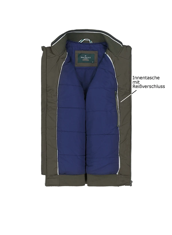 HACKETT, Blouson, Mikrofaser Wattiert, Grün 5 HACKETT, Blouson, Mikrofaser Wattiert, Grün – Bild 3