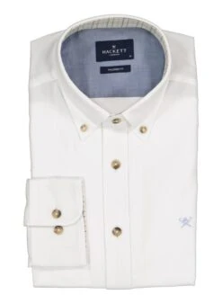 HACKETT, Hemd, Tailored Fit, Flanell, Weiß