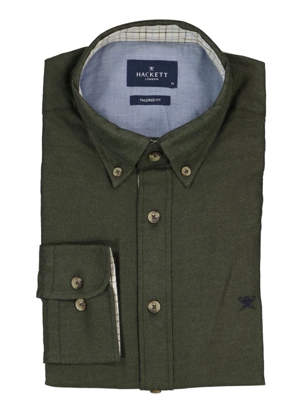 HACKETT, Hemd, Tailored Fit, Flanell, Dunkelgrün 3 HACKETT, Hemd, Tailored Fit, Flanell, Dunkelgrün