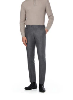 HACKETT, Hose, Schurwolle-Kaschmir, Grau Meliert