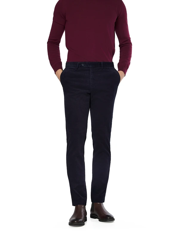 HACKETT, Hose Kensington, Slim Fit, Cord, Nachtblau 3 HACKETT, Hose Kensington, Slim Fit, Cord, Nachtblau