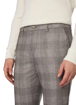 HACKETT, Hose, Schurwolle-Kaschmir, Braun-beige Kariert 9 HACKETT, Hose, Schurwolle-Kaschmir, Braun-beige Kariert -Herrenausstatter Geschaft 451684 norm3