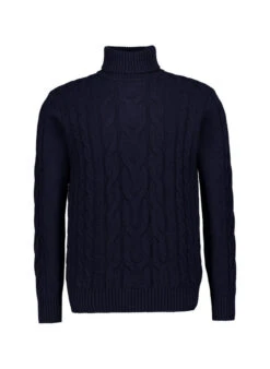 HACKETT, Rollkragenpullover, Merinowolle-Kaschmir, Midnightblue