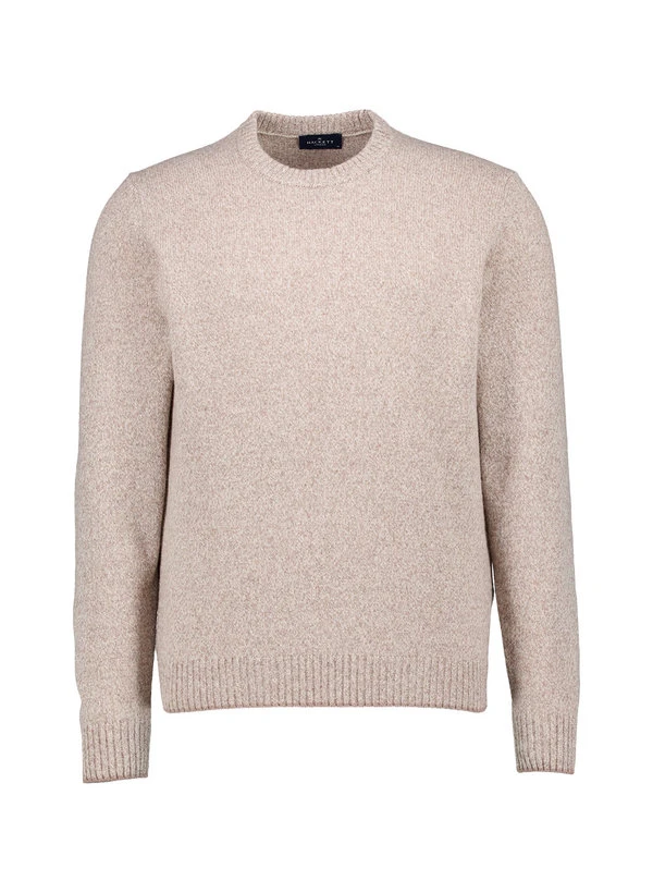 HACKETT, Pullover, Merinowolle, Beige Meliert 3 HACKETT, Pullover, Merinowolle, Beige Meliert