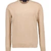 HACKETT, Pullover, Merinowolle-Kaschmir, Beige Meliert -Herrenausstatter Geschaft 451702 norm