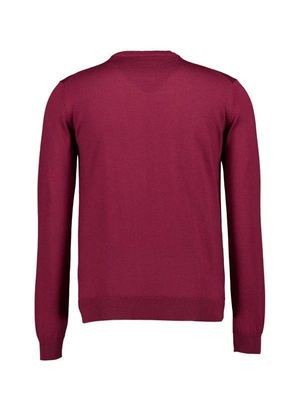 HUGO, Pullover, Schurwolle, Dunkelrot 5 HUGO, Pullover, Schurwolle, Dunkelrot – Bild 3
