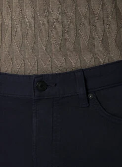 BOSS Orange, Hose Delaware, Slim Fit, Baumwolle, Dunkelblau -Herrenausstatter Geschaft 451764 norm3