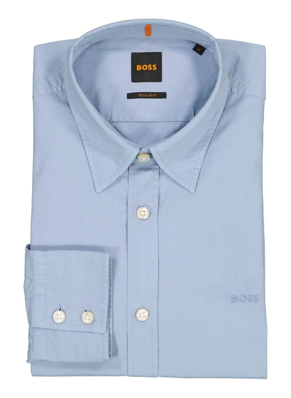 BOSS Orange, Hemd Relegant, Regular Fit, Baumwolle, Pastellblau 3 BOSS Orange, Hemd Relegant, Regular Fit, Baumwolle, Pastellblau