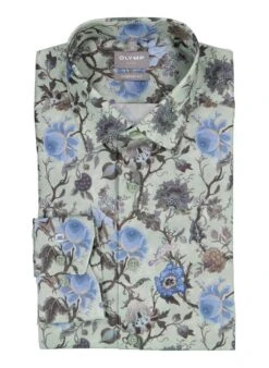 OLYMP, Hemd, Comfort Fit, Baumwolle, Kitt Floral