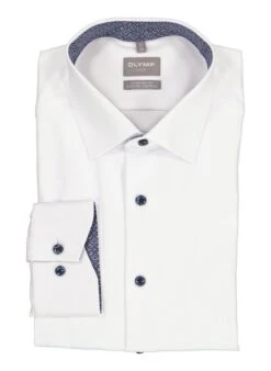 OLYMP, Hemd, Comfort Fit, Baumwoll-Stretch Climate Control, Weiß