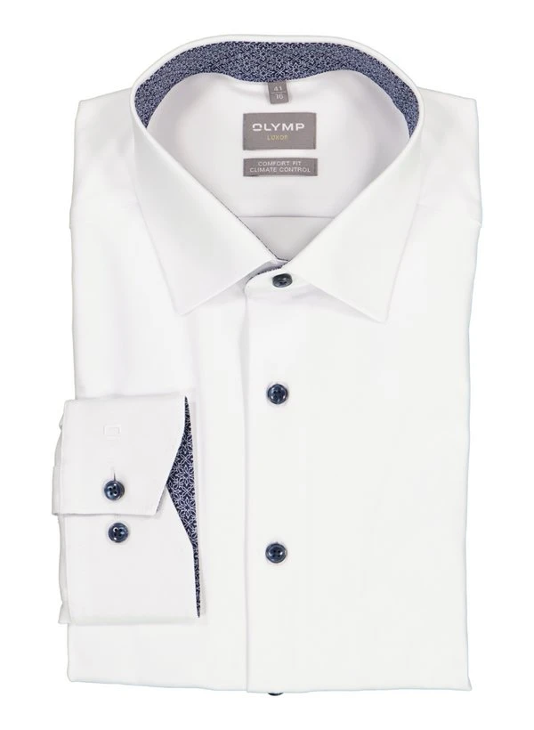 OLYMP, Hemd, Comfort Fit, Baumwoll-Stretch Climate Control, Weiß 3 OLYMP, Hemd, Comfort Fit, Baumwoll-Stretch Climate Control, Weiß