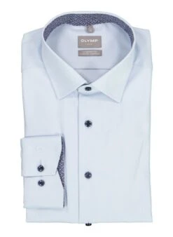 OLYMP, Hemd, Comfort Fit, Baumwoll-Stretch Climate Control, Bleu