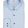 OLYMP, Hemd, Body Fit, Baumwoll-Stretch Climate Control, Blau -Herrenausstatter Geschaft 451830 norm