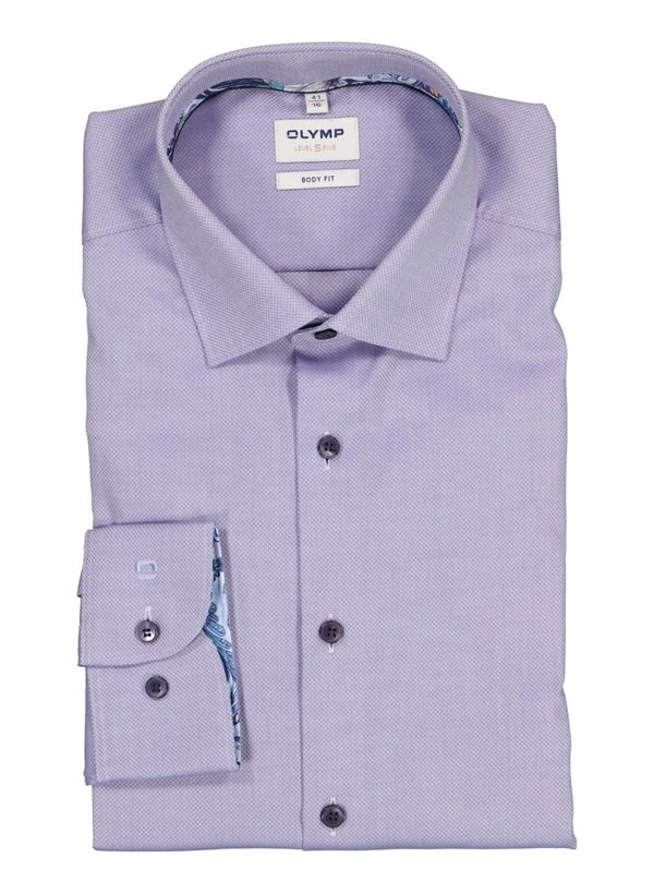 OLYMP, Hemd, Body Fit, Baumwoll-Stretch, Viola 3 OLYMP, Hemd, Body Fit, Baumwoll-Stretch, Viola